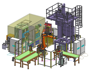 变速箱壳体后处理单元 Transmission Housing Processing Cell